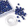D100Pcs 8mm Natural Lapis Lazuli Round Beads DIY-LS0002-02-1
