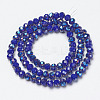 Electroplate Opaque Solid Color Glass Beads Strands EGLA-A034-P4mm-I14-2