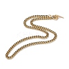 Brass Curb Chain Necklaces NJEW-JN03097-03-1