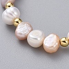 Natural Pearl Beaded Bracelets BJEW-JB04992-3