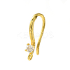 Rack Plating Brass Pave Cubic Zirconia Earring Hooks KK-O143-19G-1