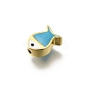 Brass Enamel Beads KK-P295-47G-01-2