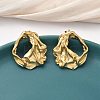 304 Stainless Steel ABS Imitation Pearl Nuggets Stud Earrings EJEW-K268-60G-2