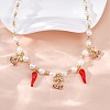Brass Micro Pave Clear Cubic Zirconia Beaded Necklaces NJEW-Z059-06G-02-1