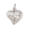 Brass Micro Pave Clear Cubic Zirconia Pendants KK-G544-05P-02-1