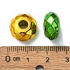 UV Plating Acrylic European Beads X-OACR-E033-22-3