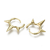 Brass Huggie Hoop Earrings EJEW-S201-212G-NF-1