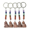 Cat Natural Purple Aventurine Keychain KEYC-F040-11I-1