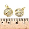 Brass Micro Pave Cubic Zirconia Pendants KK-Z120-26G-3