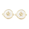 Ocean Brass Enamel Connector Charms KK-C251-05G-01B-1
