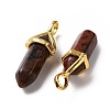 Synthetic Mahogany Obsidian Pointed Pendants G-K329-14G-3