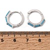Brass Pave Cubic Zirconia Hoop Earrings EJEW-G471-09P-3