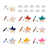 10 Pair 10 Color Transparent Resin & Wood Stud Earring Findings DIY-FW0001-09-1