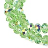 Electroplate Transparent Glass Beads Strands EGLA-A046-01B-04-2