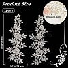 Polyester Metallic Embroidery Lace Appliques DIY-WH0401-94C-2