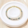 Brass Enamel Link & Charm Bracelets BJEW-Z094-02G-01A-1