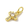 Brass Micro Pave Cubic Zirconia Charms KK-M283-20E-01-2