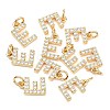 SHEGRACE Brass Micro Pave Clear Cubic Zirconia Pendants XGRQ29248-394G-E-1
