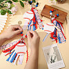 2Pcs Baseball Polyester & Wood & Zinc Alloy & Acrylic Pendant Keychains KEYC-CA0001-59-3