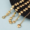 304 Stainless Steel Bowknot Link Chain Necklaces for Women NJEW-G178-12G-1