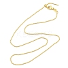 Adjustable Slider Brass Ball Chain Necklaces for Men Women NJEW-G160-13G-1
