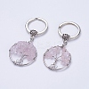 Natural Rose Quartz Keychain KEYC-E023-03E-1