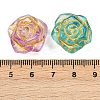 Baking Paint and Golden Metal Enlaced Glass Beads DGLA-T004-12M-3
