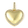 Rack Plating Brass Micro Pave Cubic Zirconia Pendant KK-H456-03G-1