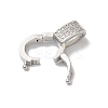 Rack Plating Brass Micro Pave Clear Cubic Zirconia Twister KK-A222-03A-P-2
