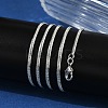 2mm Rack Plating Brass Herringbone Chain Necklaces for Women Men MAK-L044-20P-2