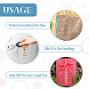 20Pcs 10 Colors Woven Net/Web Glass Pearl Keychain KEYC-TAC00044-7
