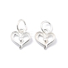 925 Sterling Silver Heart Charms STER-D302-03S-1