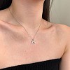 Rainbow 925 Sterling Silver Micro Pave Cubic Zirconia Pendant Necklaces for Women NJEW-F338-06P-6