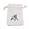 Halloween Cotton Cloth Storage Pouches ABAG-M004-01O-1