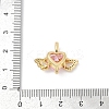 Brass Micro Pave Clear Cubic Zirconia Pendants KK-R213-20G-3