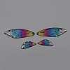4Pcs 2 Sizes Transparent Resin Pendants RESI-TAC0010-79E-1