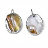 Natural White Shell Pendants SHEL-S278-073-3