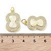 Brass Micro Pave Clear Cubic Zirconia Pendants KK-L213-038G-3
