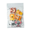 Lion/Tiger/Elephant/Monkey Zebra/Giraffe Silicone Focal Beads SIL-FS0001-19-6