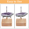 Square Wooden Crystal Rock Display Easels with Iron Holder ODIS-WH0038-28B-P-6