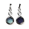 Natural Fluorite Pendants G-F777-05P-12-1