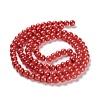Baking Paint Pearlized Glass Pearl Round Bead Strands LS-HY-XCP0001-13C-3