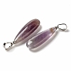 Natural Amethyst Pendants G-Q192-07P-03-2