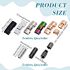 7 Styles Brass & Alloy Capsule Shoelace Buckles FIND-GA0007-32-2