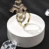 201 Stainless Steel Cuff Rings for Women RJEW-S395-03G-1-2
