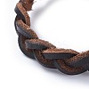 Adjustable Cowhide Leather Cord Braided Bracelets BJEW-JB04437-01-2