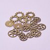 20Pcs Metal Alloy Steampunk Gear Charms Connectors Cog Pendants TIBEP-FS0001-04AB-6