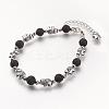 Natural Lava Rock Beads Bracelets BJEW-JB02715-1