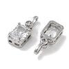 Brass Micro Pave Cubic Zirconia Pendants KK-C051-54P-02-2