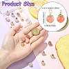 10Pcs 2 Styles Natural Agate Peach Charms KK-CJ0003-24-2